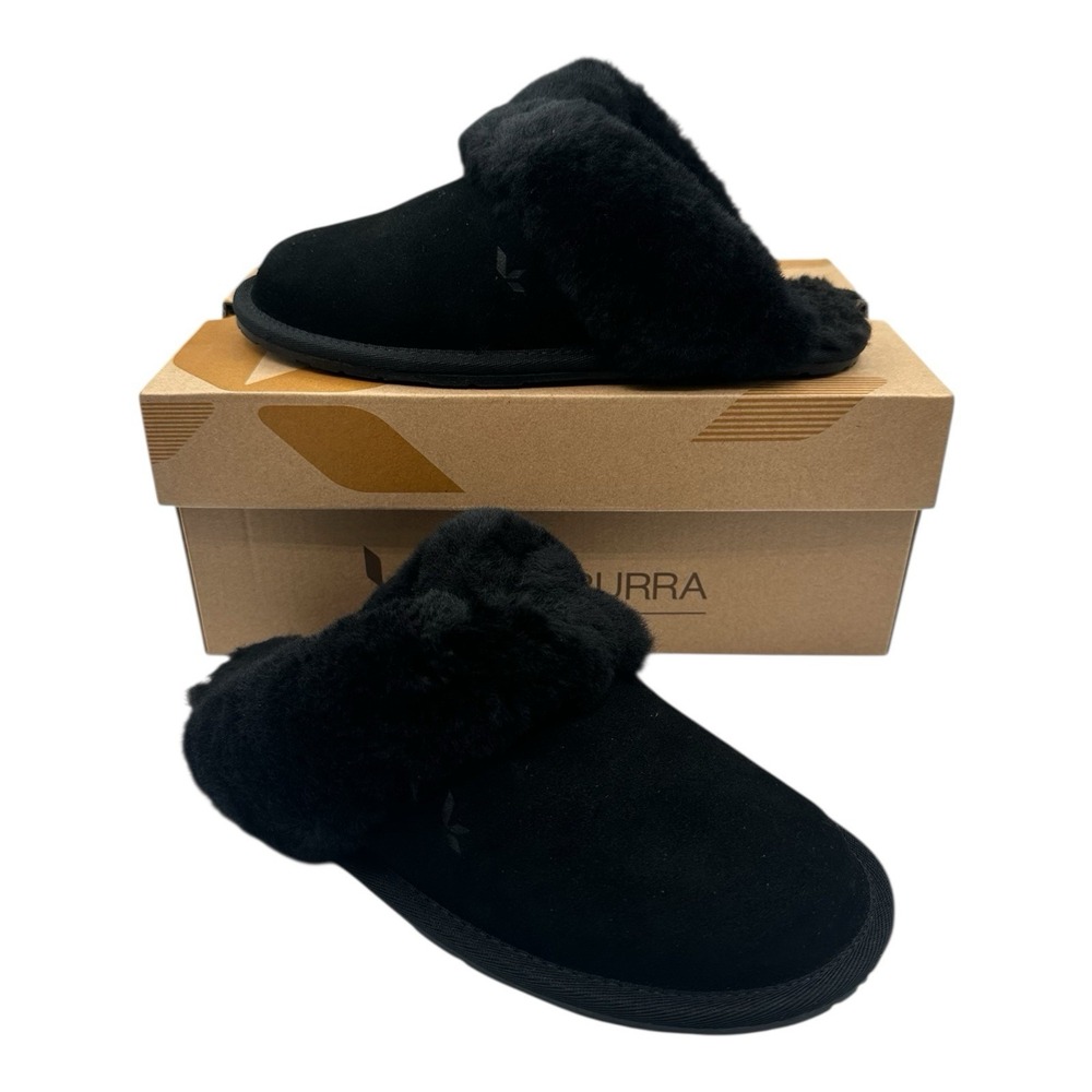 Koolaburra by UGG Milo Slippers Womens 6 Black Slip On House Shoes Lined 1015823